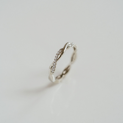 0.15 TCW Round Milgrain Lab Grown Diamond Wedding Band