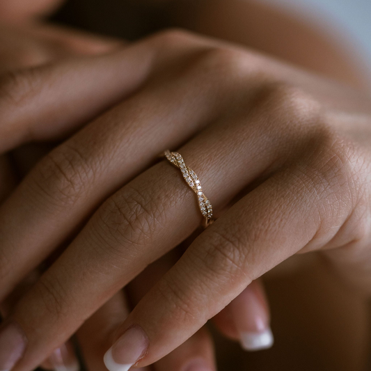 0.15 TCW Round Milgrain Lab Grown Diamond Wedding Band