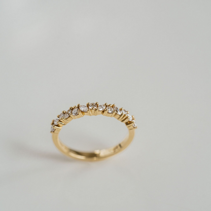 0.15 TCW Round Milgrain Lab Grown Diamond Wedding Band