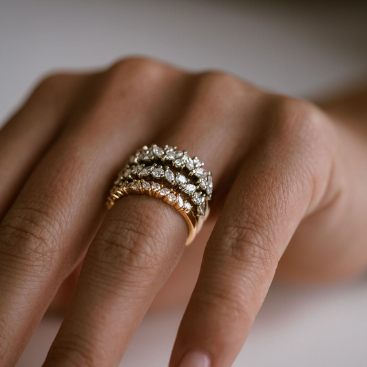 0.15 TCW Round Milgrain Lab Grown Diamond Wedding Band