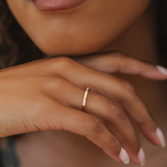 0.15 TCW Round Milgrain Lab Grown Diamond Wedding Band