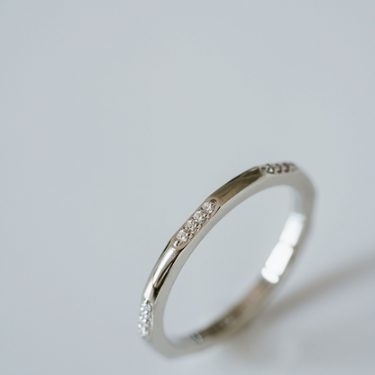 0.15 TCW Round Milgrain Lab Grown Diamond Wedding Band