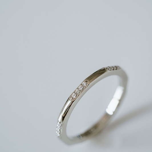 0.15 TCW Round Milgrain Lab Grown Diamond Wedding Band
