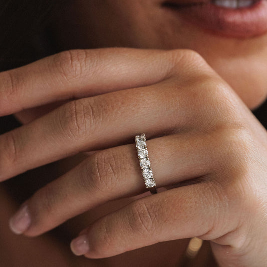 0.15 TCW Round Milgrain Lab Grown Diamond Wedding Band