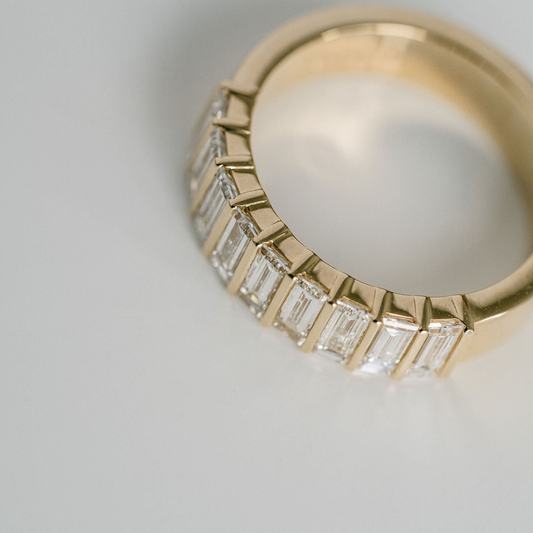 0.15 TCW Round Milgrain Lab Grown Diamond Wedding Band
