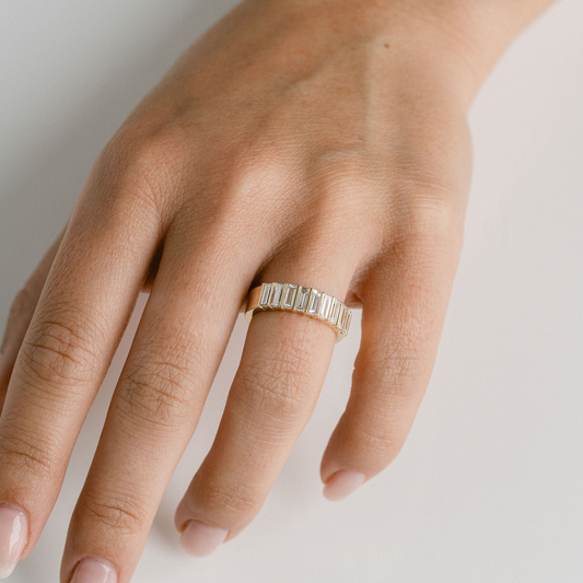 0.15 TCW Round Milgrain Lab Grown Diamond Wedding Band