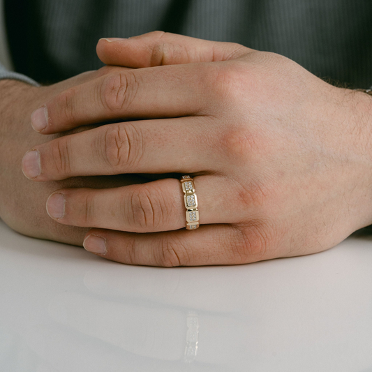0.15 TCW Round Milgrain Lab Grown Diamond Wedding Band