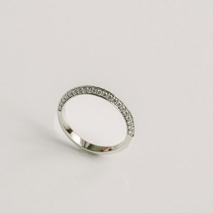 0.15 TCW Round Milgrain Lab Grown Diamond Wedding Band
