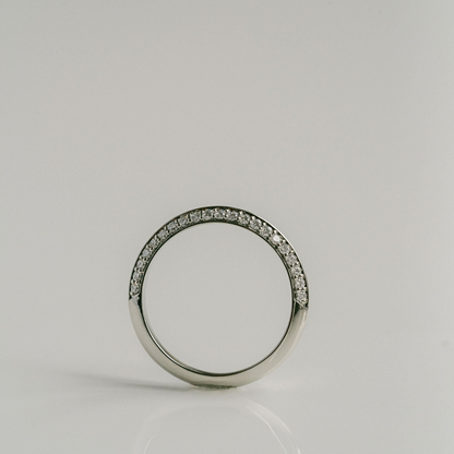 0.15 TCW Round Milgrain Lab Grown Diamond Wedding Band