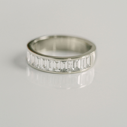 0.15 TCW Round Milgrain Lab Grown Diamond Wedding Band