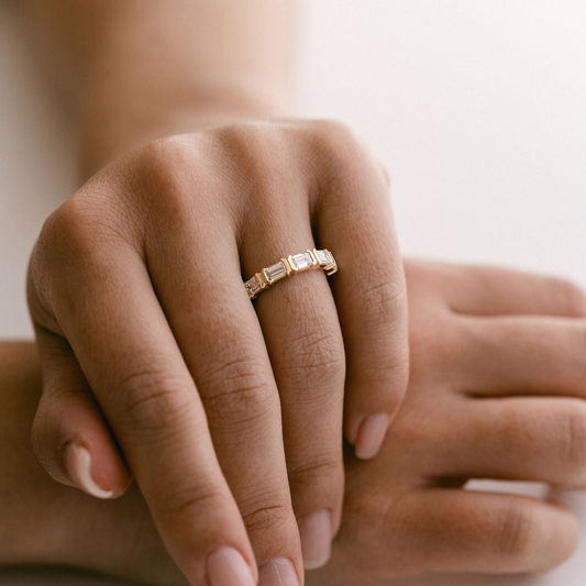 0.15 TCW Round Milgrain Lab Grown Diamond Wedding Band
