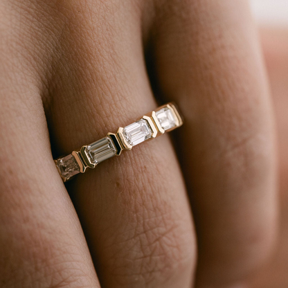 0.15 TCW Round Milgrain Lab Grown Diamond Wedding Band