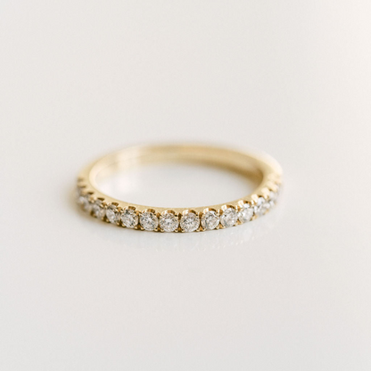0.15 TCW Round Milgrain Lab Grown Diamond Wedding Band