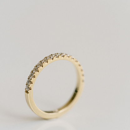 0.15 TCW Round Milgrain Lab Grown Diamond Wedding Band