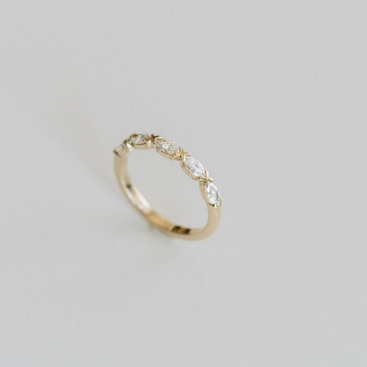 0.15 TCW Round Milgrain Lab Grown Diamond Wedding Band