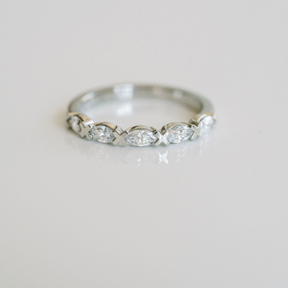 0.15 TCW Round Milgrain Lab Grown Diamond Wedding Band