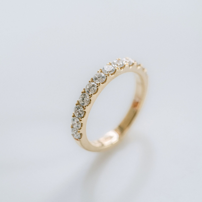 0.15 TCW Round Milgrain Lab Grown Diamond Wedding Band