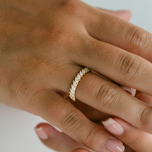 0.15 TCW Round Milgrain Lab Grown Diamond Wedding Band