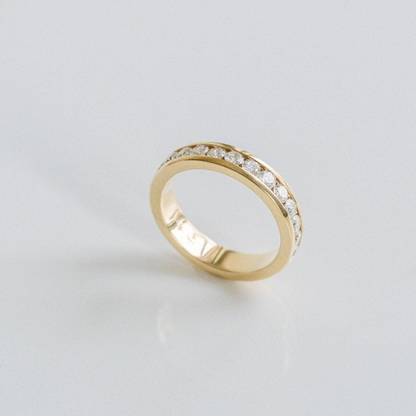 0.15 TCW Round Milgrain Lab Grown Diamond Wedding Band
