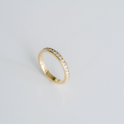 0.15 TCW Round Milgrain Lab Grown Diamond Wedding Band