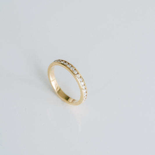 0.15 TCW Round Milgrain Lab Grown Diamond Wedding Band