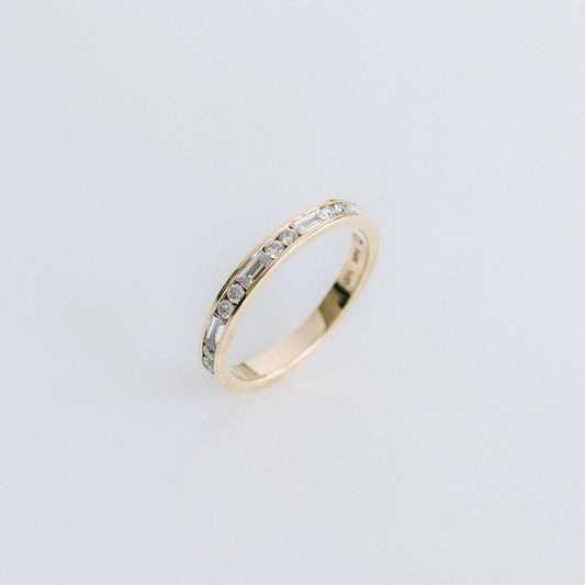0.15 TCW Round Milgrain Lab Grown Diamond Wedding Band
