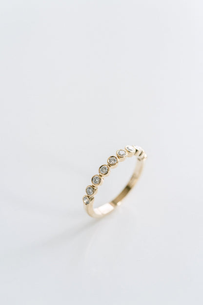 0.15 TCW Round Milgrain Lab Grown Diamond Wedding Band
