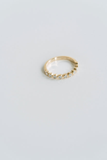 0.15 TCW Round Milgrain Lab Grown Diamond Wedding Band