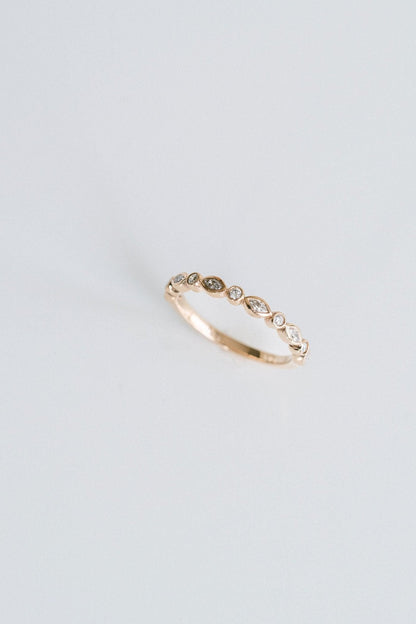 0.15 TCW Round Milgrain Lab Grown Diamond Wedding Band