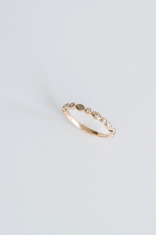 0.15 TCW Round Milgrain Lab Grown Diamond Wedding Band