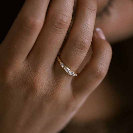 0.15 TCW Round Milgrain Lab Grown Diamond Wedding Band