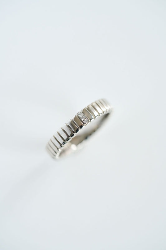 0.15 TCW Round Milgrain Lab Grown Diamond Wedding Band