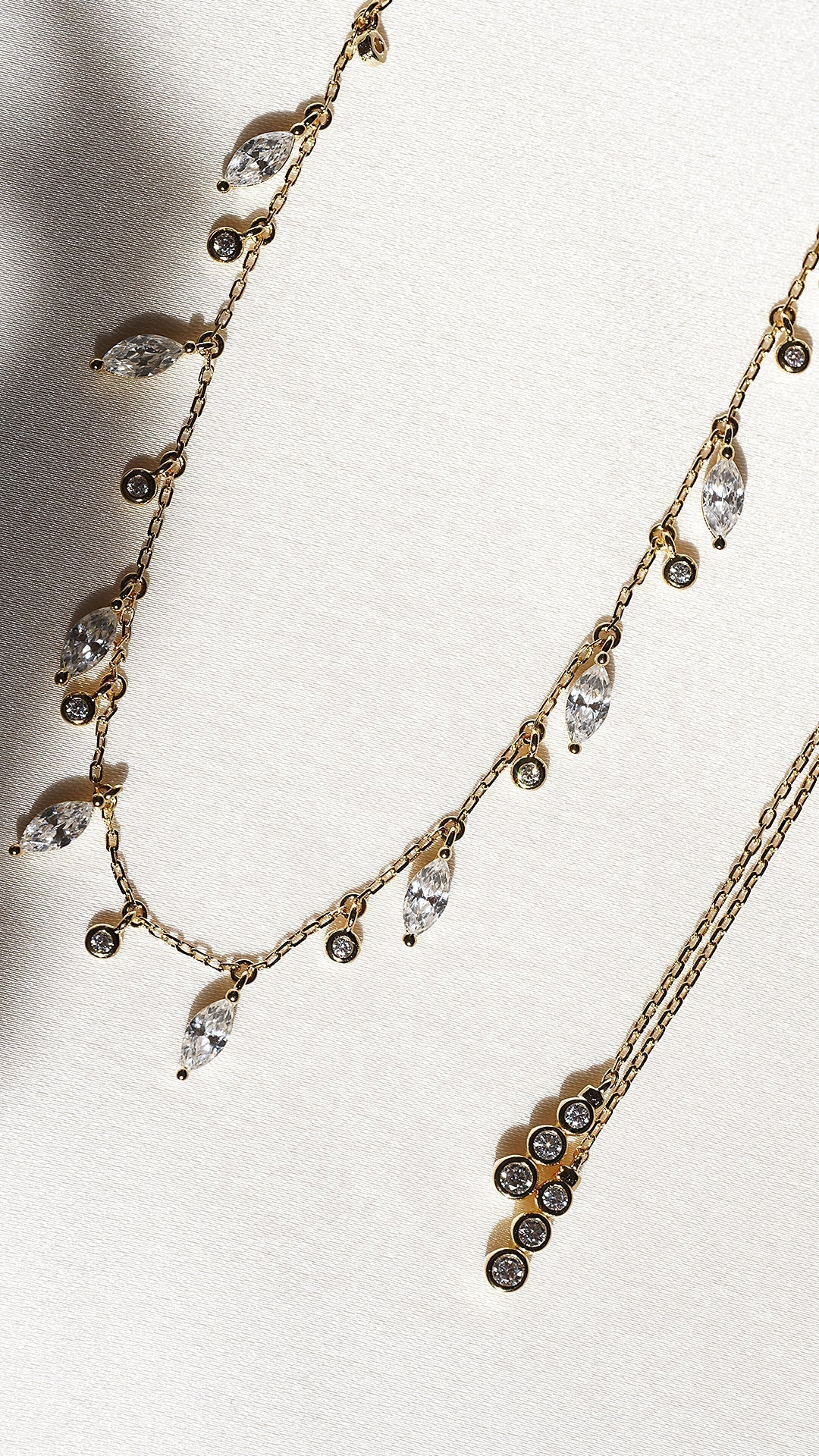1.185 TCW Marquise Lab Grown Diamond Cluster Necklace
