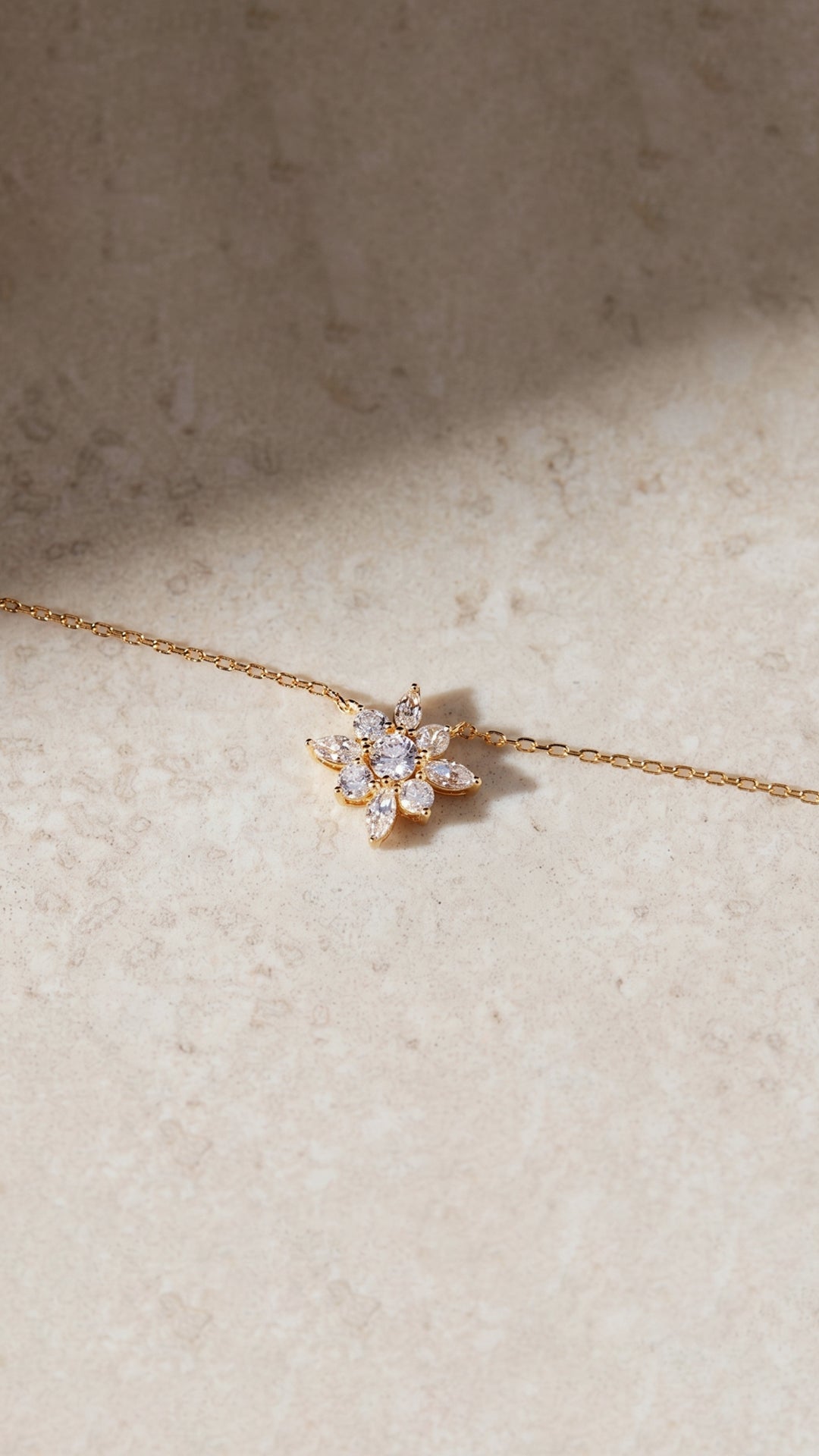 1.185 TCW Marquise Lab Grown Diamond Cluster Necklace