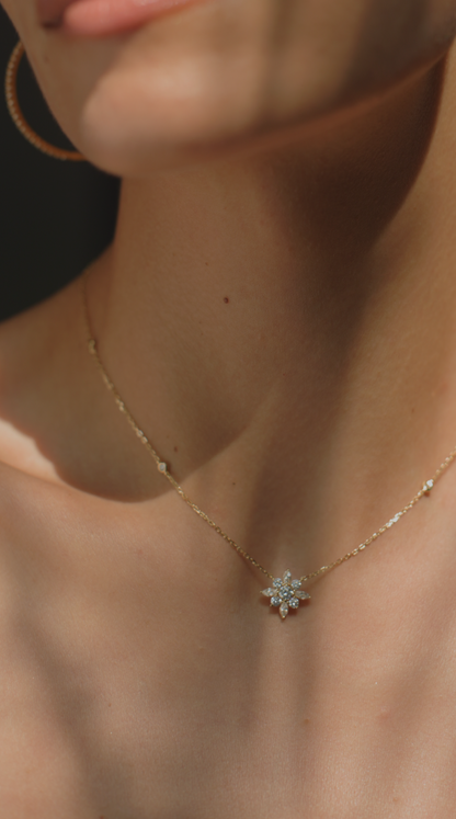 1.185 TCW Marquise Lab Grown Diamond Cluster Necklace
