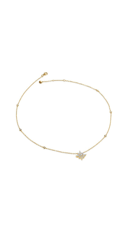 1.185 TCW Marquise Lab Grown Diamond Cluster Necklace