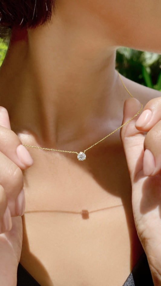 1.185 TCW Marquise Lab Grown Diamond Cluster Necklace