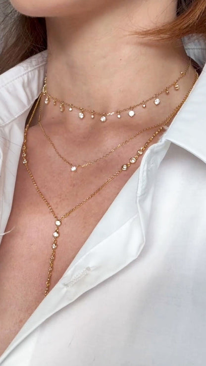 1.185 TCW Marquise Lab Grown Diamond Cluster Necklace