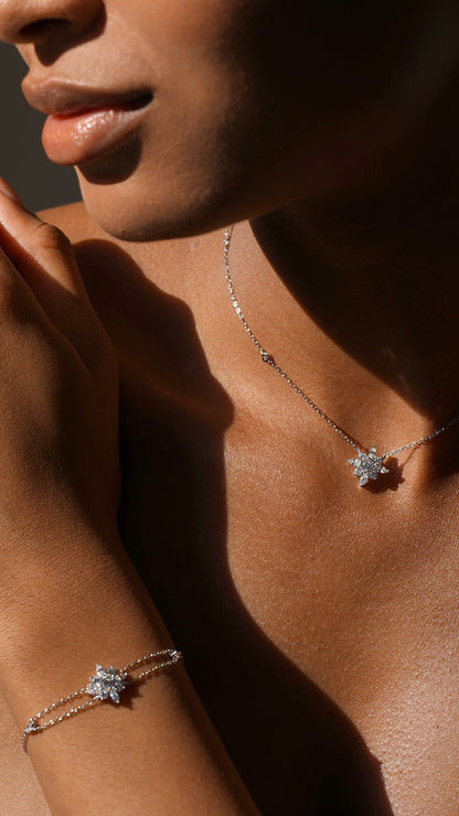 1.185 TCW Marquise Lab Grown Diamond Cluster Necklace
