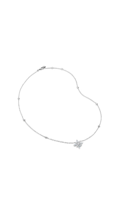 1.185 TCW Marquise Lab Grown Diamond Cluster Necklace