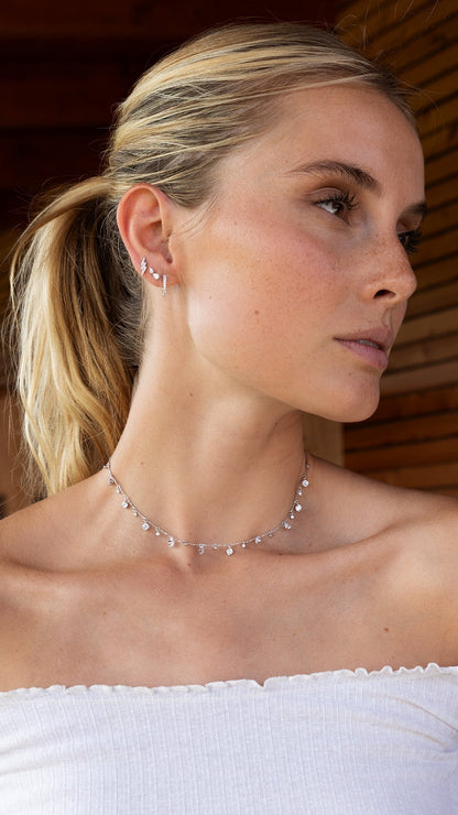 1.185 TCW Marquise Lab Grown Diamond Cluster Necklace