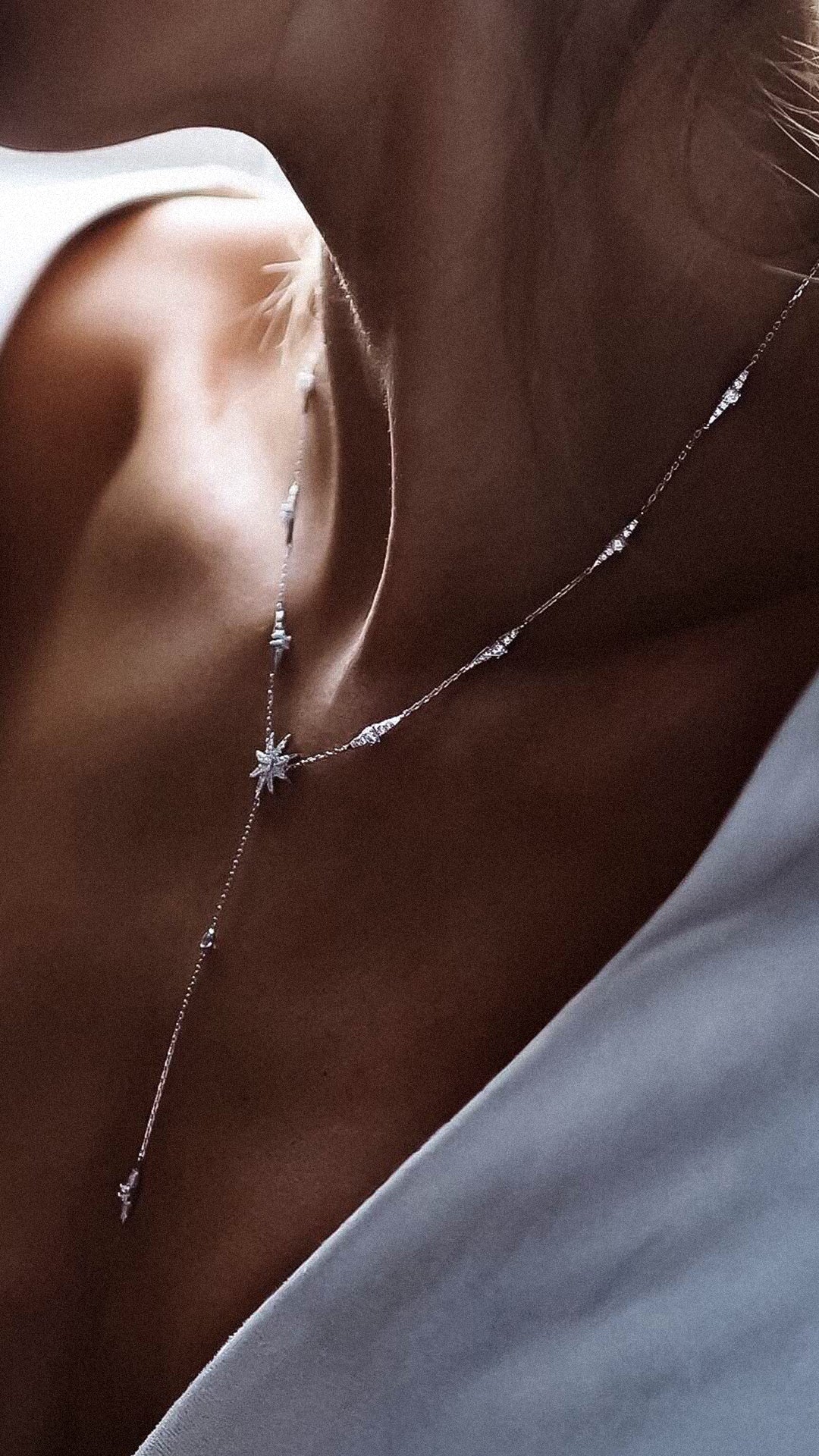 1.185 TCW Marquise Lab Grown Diamond Cluster Necklace