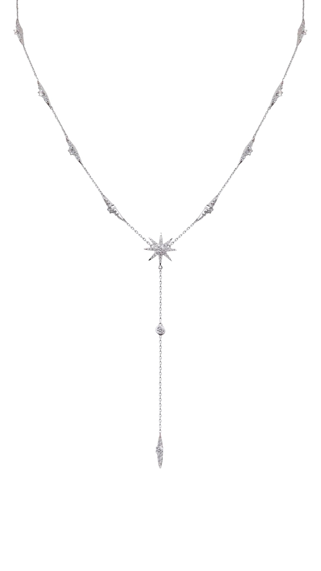 1.185 TCW Marquise Lab Grown Diamond Cluster Necklace