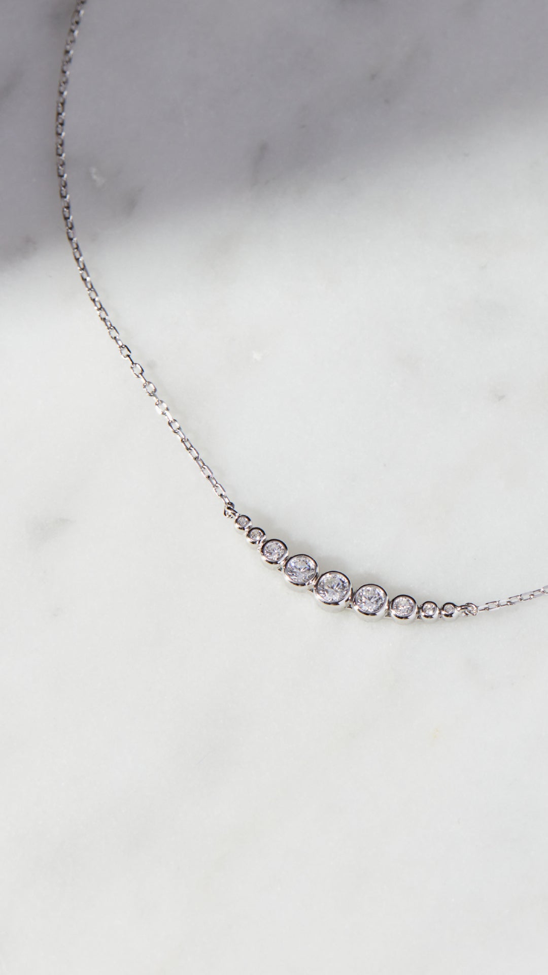 1.185 TCW Marquise Lab Grown Diamond Cluster Necklace