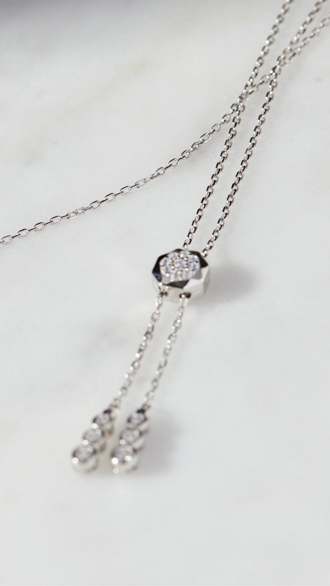 1.185 TCW Marquise Lab Grown Diamond Cluster Necklace