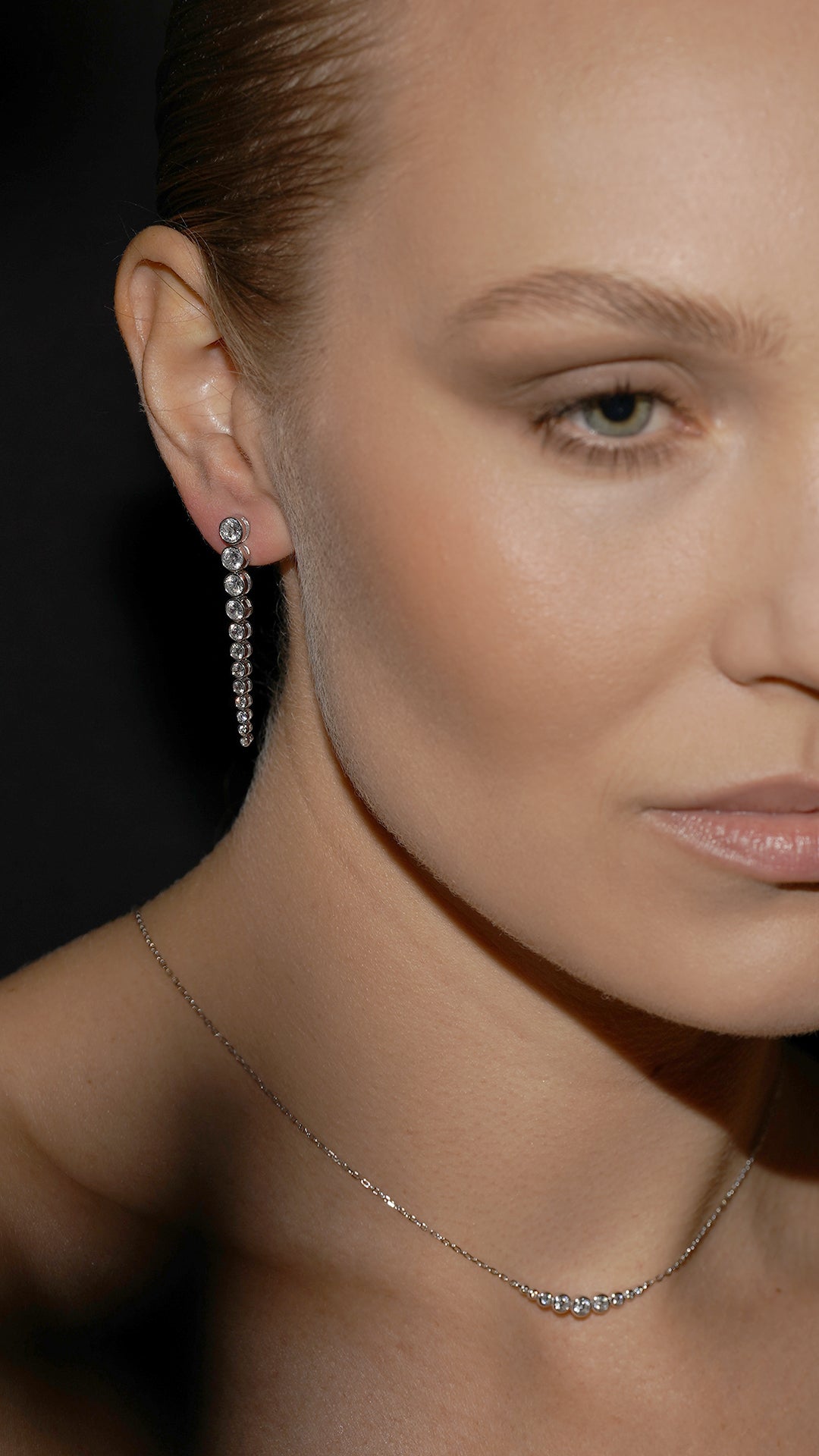 1.185 TCW Marquise Lab Grown Diamond Cluster Necklace