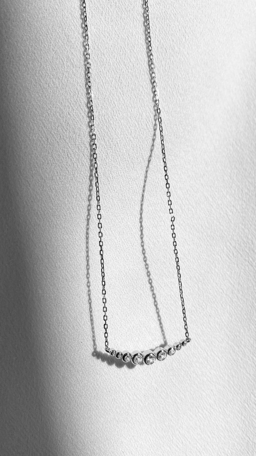 1.185 TCW Marquise Lab Grown Diamond Cluster Necklace