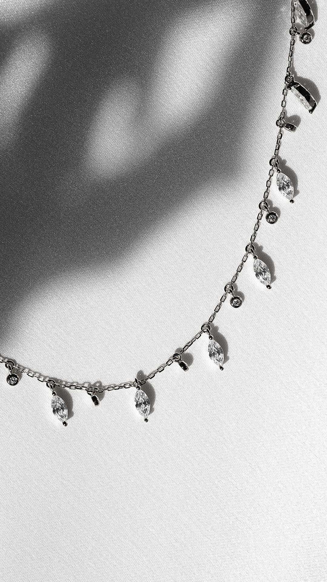 1.185 TCW Marquise Lab Grown Diamond Cluster Necklace