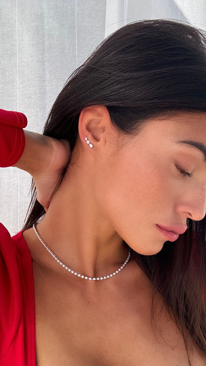 1.185 TCW Marquise Lab Grown Diamond Cluster Necklace