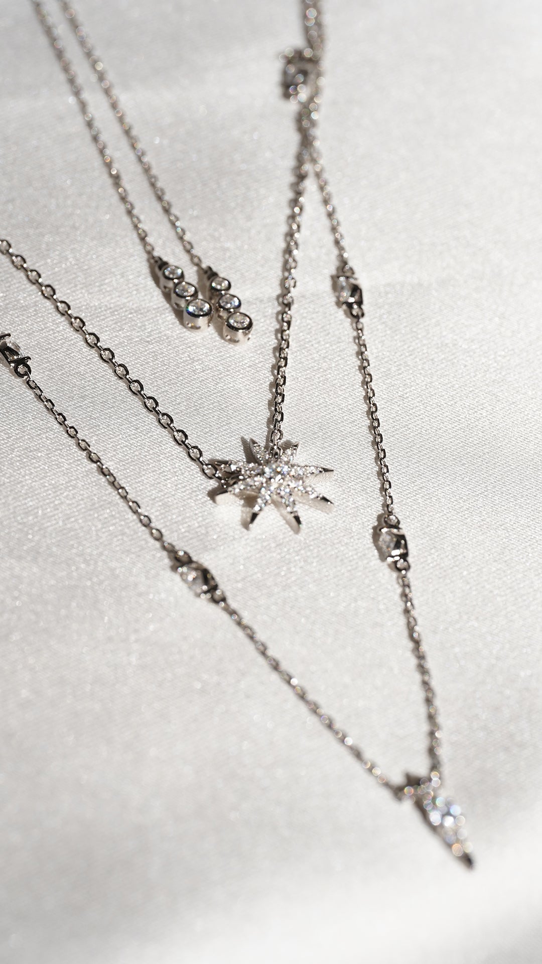 1.185 TCW Marquise Lab Grown Diamond Cluster Necklace
